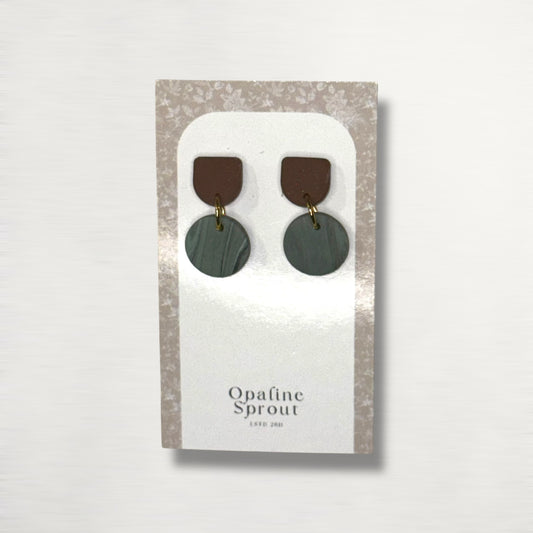 The Tandem Drop Earrings – Sequoia – Special Edition | Hypoallergenic 18K Gold-Plated – Handmade Jewelry