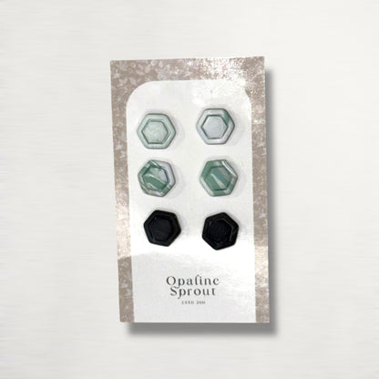 Stud Set Of 3 · Hypoallergenic 18K Gold Plated Stainless Steel · Clay Earrings
