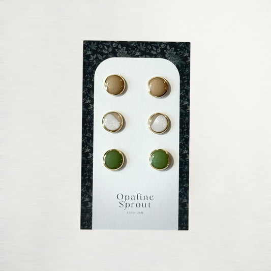 The Dot Studs – Special Edition | 18K Gold-Plated Hypoallergenic Resin Studs