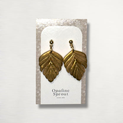 The Driftleaf Drop Earrings – Heirloom Gold – Special Edition | Hypoallergenic 18K Gold-Plated – Handmade Jewelry