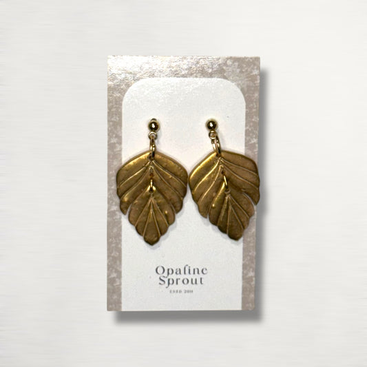 The Driftleaf Drop Earrings – Heirloom Gold – Special Edition | Hypoallergenic 18K Gold-Plated – Handmade Jewelry