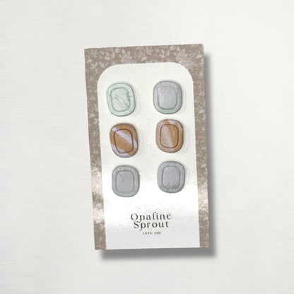 Stud Set Of 3 · Hypoallergenic 18K Gold Plated Stainless Steel · Clay Earrings