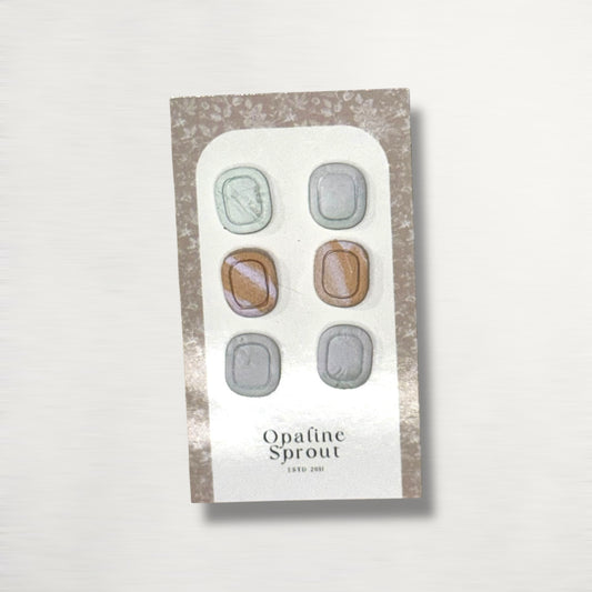 Stud Set Of 3 · Hypoallergenic 18K Gold Plated Stainless Steel · Clay Earrings