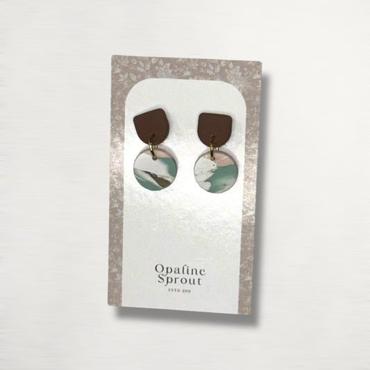 The Tandem Drop Earrings – Water Lily – Special Edition | Hypoallergenic 18K Gold-Plated – Handmade Jewelry