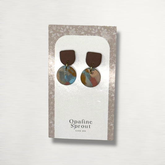 The Tandem Drop Earrings – Desert Jasper – Special Edition | Hypoallergenic 18K Gold-Plated – Handmade Jewelry