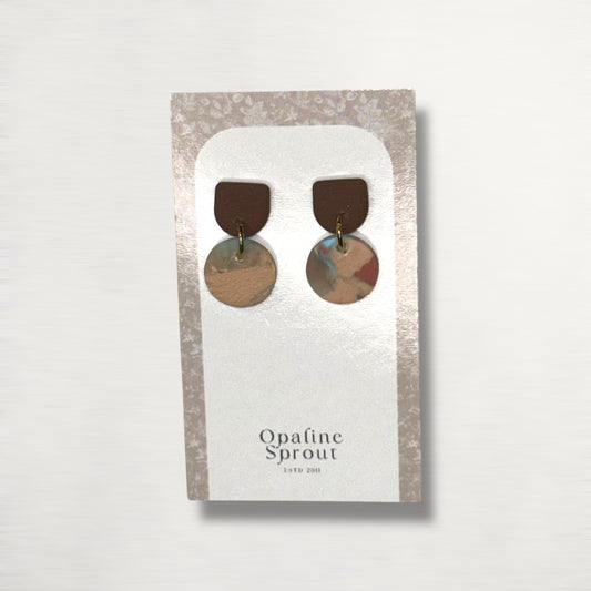 The Tandem Drop Earrings – Desert Jasper – Special Edition | Hypoallergenic 18K Gold-Plated – Handmade Jewelry