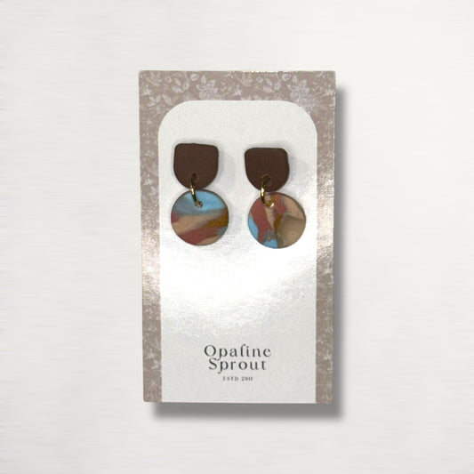 The Tandem Drop Earrings – Desert Jasper – Special Edition | Hypoallergenic 18K Gold-Plated – Handmade Jewelry