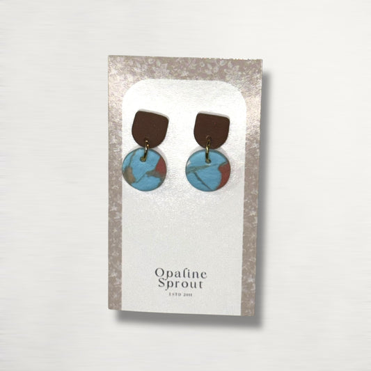 The Tandem Drop Earrings – Desert Jasper – Special Edition | Hypoallergenic 18K Gold-Plated – Handmade Jewelry