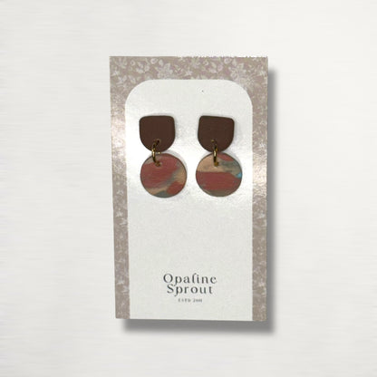 The Tandem Drop Earrings – Desert Jasper – Special Edition | Hypoallergenic 18K Gold-Plated – Handmade Jewelry