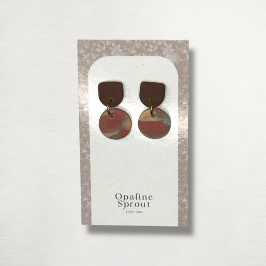 The Tandem Drop Earrings – Desert Jasper – Special Edition | Hypoallergenic 18K Gold-Plated – Handmade Jewelry