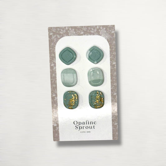Stud Set Of 3 · Hypoallergenic 18K Gold Plated Stainless Steel · Clay Earrings
