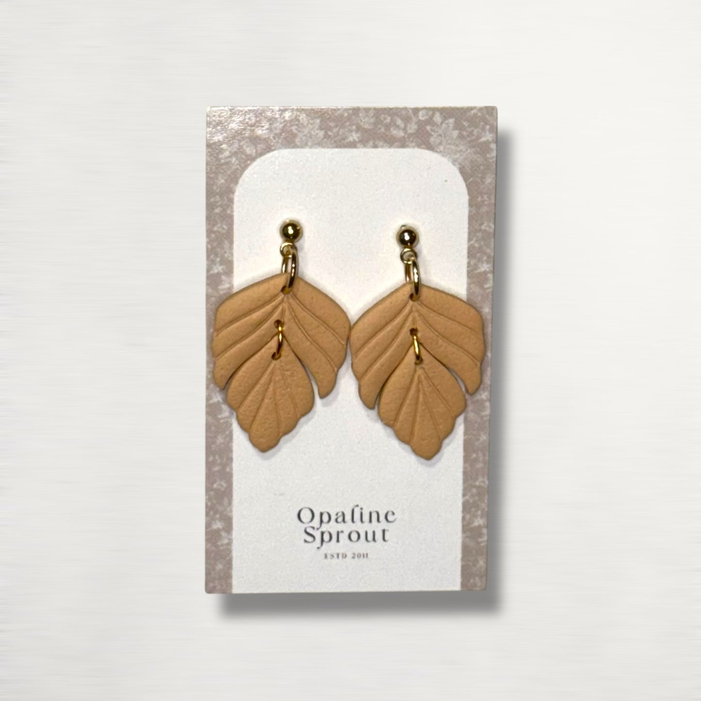 The Driftleaf Drop Earrings – Golden Hour · Autumn Collection