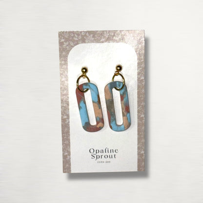 The Link Drop Earrings – Desert Jasper – Special Edition | Hypoallergenic 18K Gold-Plated – Handmade Jewelry