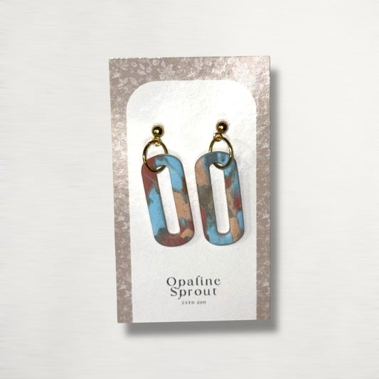 The Link Drop Earrings – Desert Jasper – Special Edition | Hypoallergenic 18K Gold-Plated – Handmade Jewelry