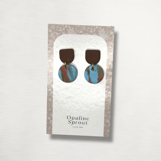 The Tandem Drop Earrings – Desert Jasper – Special Edition | Hypoallergenic 18K Gold-Plated – Handmade Jewelry