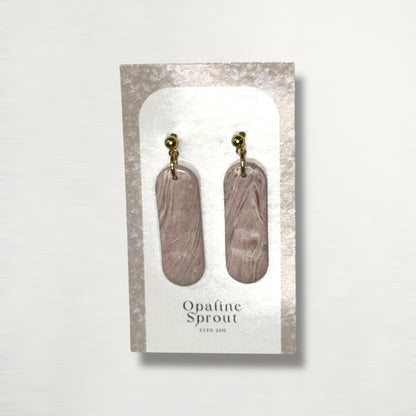 The Monolith Drop Earrings – Petrified Wood