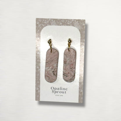 The Monolith Drop Earrings – Petrified Wood