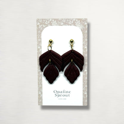 The Driftleaf Drop Earrings – Black Dahlia