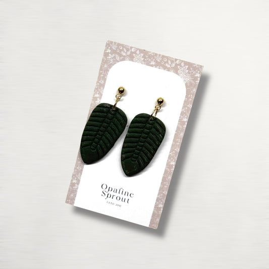 The Leaf Drop Earrings – Forest · Autumn Collection