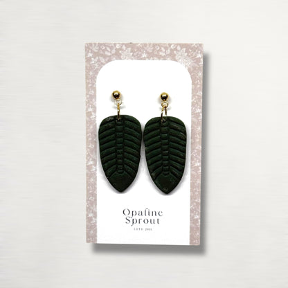The Leaf Drop Earrings – Forest · Autumn Collection