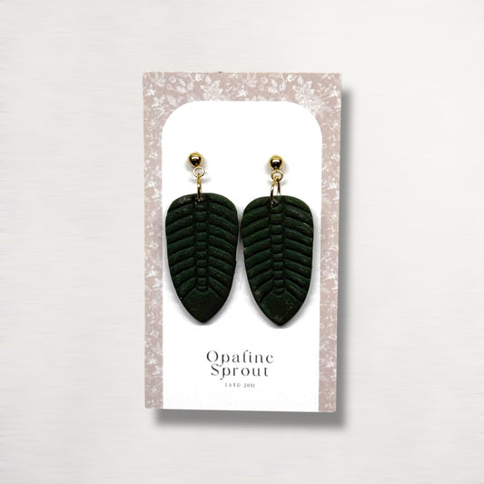 The Leaf Drop Earrings – Forest · Autumn Collection