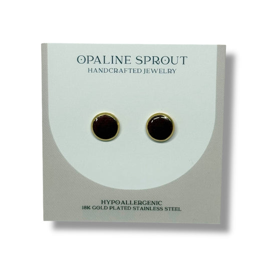 The Dot Studs – Cherry Cordial · Autumn Collection · Medium