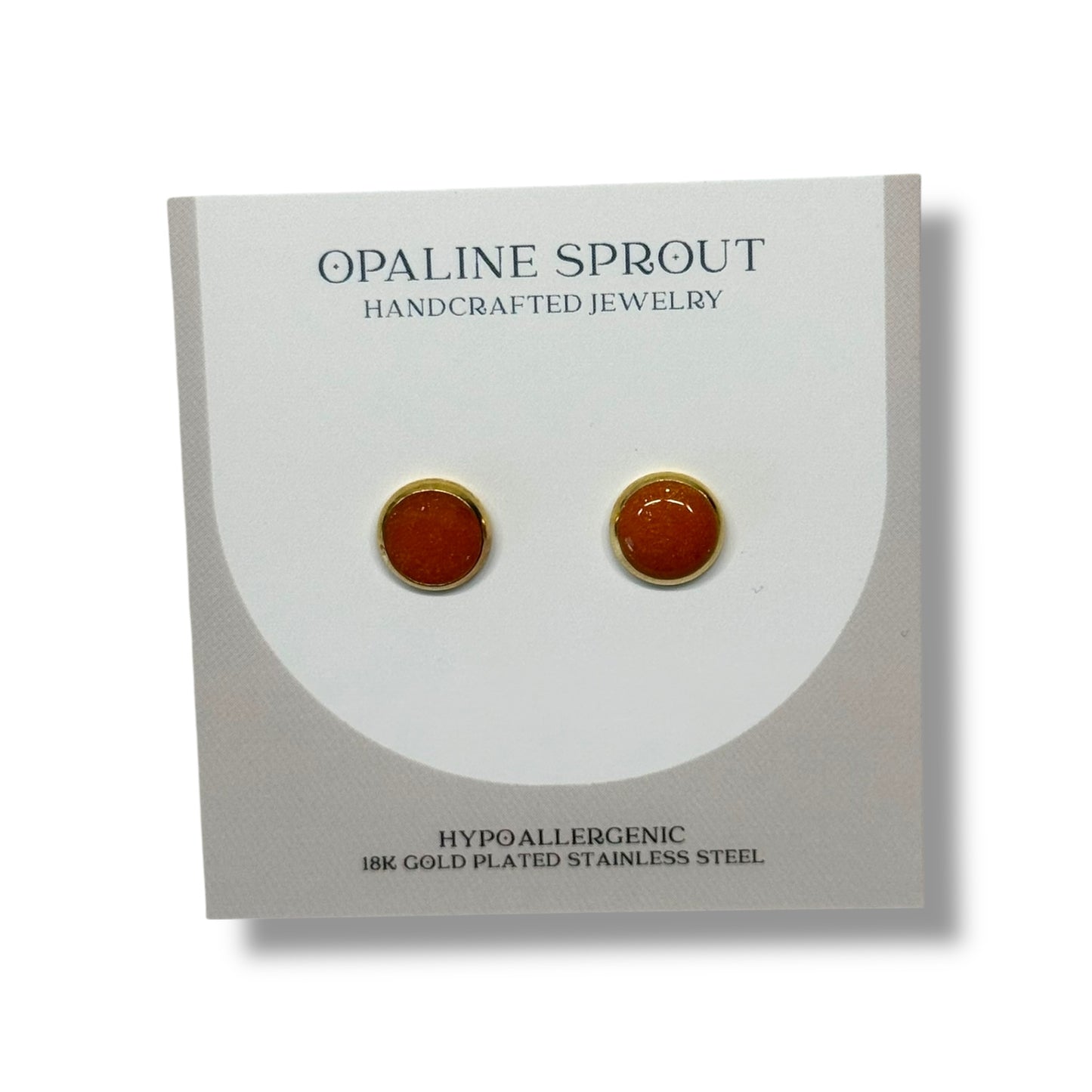 The Dot Studs – Pumpkin · Autumn Collection · Medium