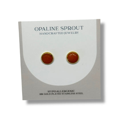 The Dot Studs – Pumpkin · Autumn Collection · Medium