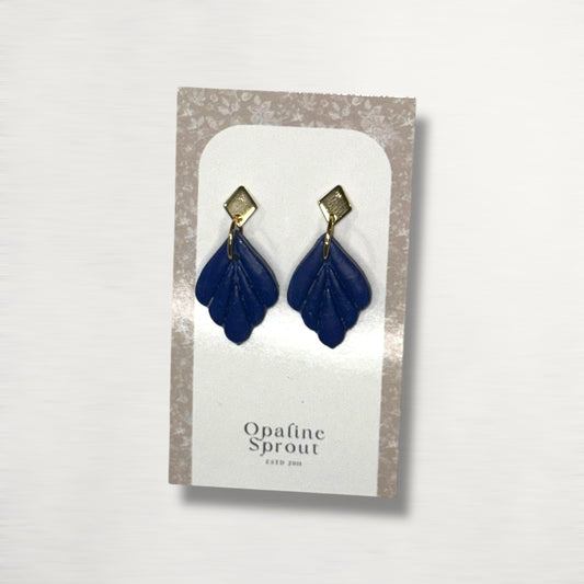 The Aura Drop Earrings – Sapphire – Heirloom Collection · Jewel Tones | Hypoallergenic 18K Gold-Plated – Handmade Jewelry