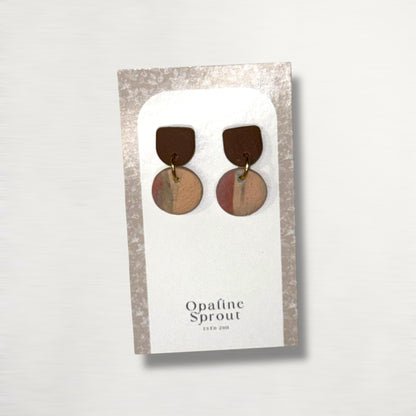 The Tandem Drop Earrings – Desert Jasper – Special Edition | Hypoallergenic 18K Gold-Plated – Handmade Jewelry