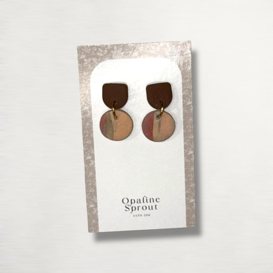 The Tandem Drop Earrings – Desert Jasper – Special Edition | Hypoallergenic 18K Gold-Plated – Handmade Jewelry