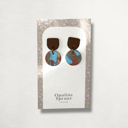 The Tandem Drop Earrings – Desert Jasper – Special Edition | Hypoallergenic 18K Gold-Plated – Handmade Jewelry