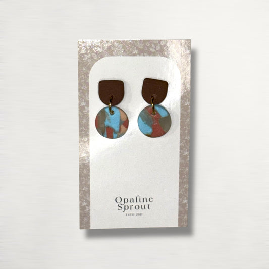 The Tandem Drop Earrings – Desert Jasper – Special Edition | Hypoallergenic 18K Gold-Plated – Handmade Jewelry