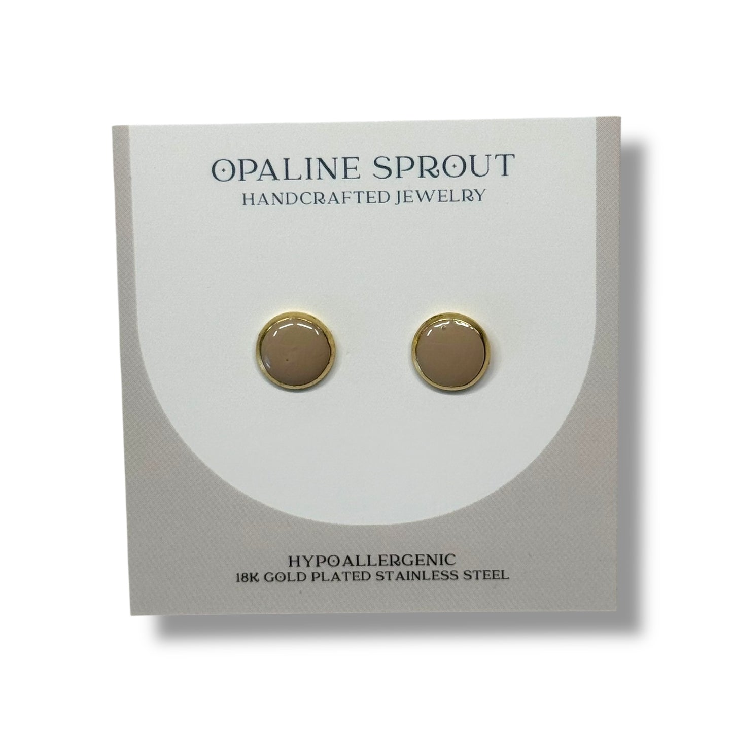 The Dot Studs – Tan · Autumn Collection · Medium