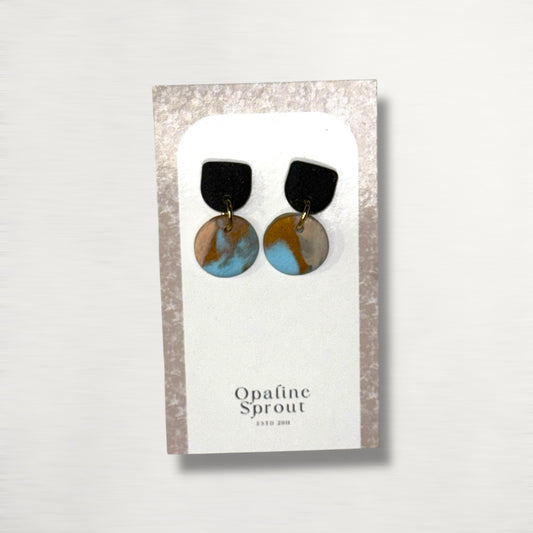 The Tandem Drop Earrings – Desert Jasper – Special Edition | Hypoallergenic 18K Gold-Plated – Handmade Jewelry