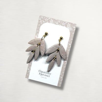 The Falling Leaf Earrings – Cashmere Taupe · Autumn Collection