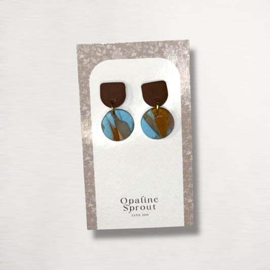 The Tandem Drop Earrings – Desert Jasper – Special Edition | Hypoallergenic 18K Gold-Plated – Handmade Jewelry