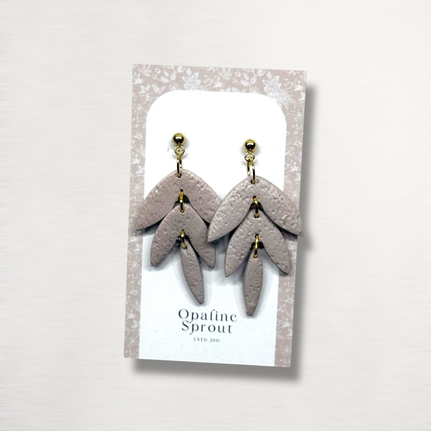 The Falling Leaf Earrings – Cashmere Taupe · Autumn Collection