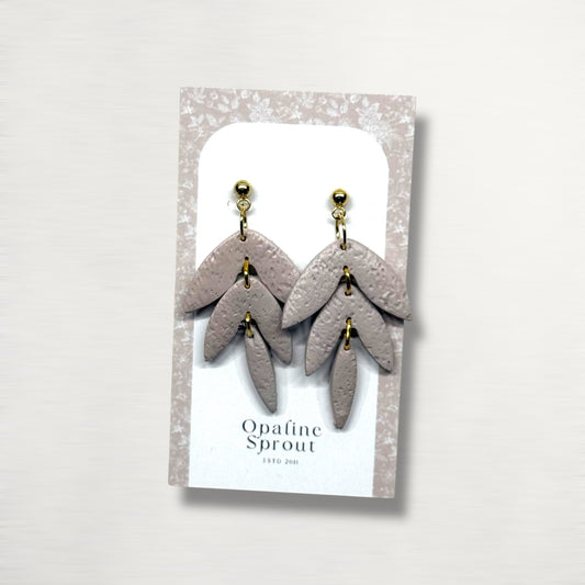 The Falling Leaf Earrings – Cashmere Taupe · Autumn Collection