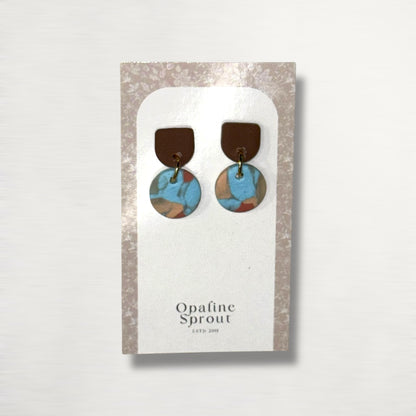 The Tandem Drop Earrings – Desert Jasper – Special Edition | Hypoallergenic 18K Gold-Plated – Handmade Jewelry