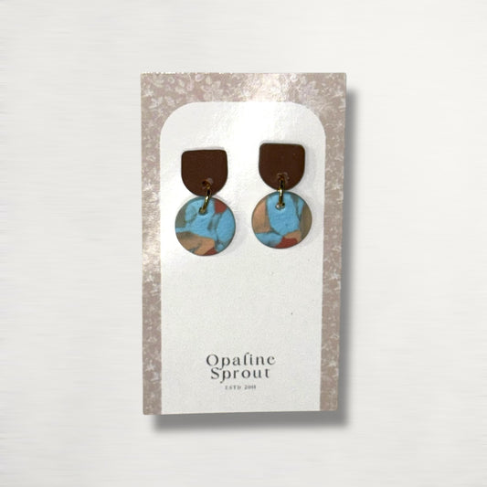 The Tandem Drop Earrings – Desert Jasper – Special Edition | Hypoallergenic 18K Gold-Plated – Handmade Jewelry
