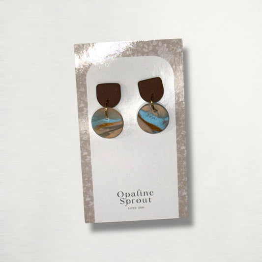 The Tandem Drop Earrings – Desert Jasper – Special Edition | Hypoallergenic 18K Gold-Plated – Handmade Jewelry