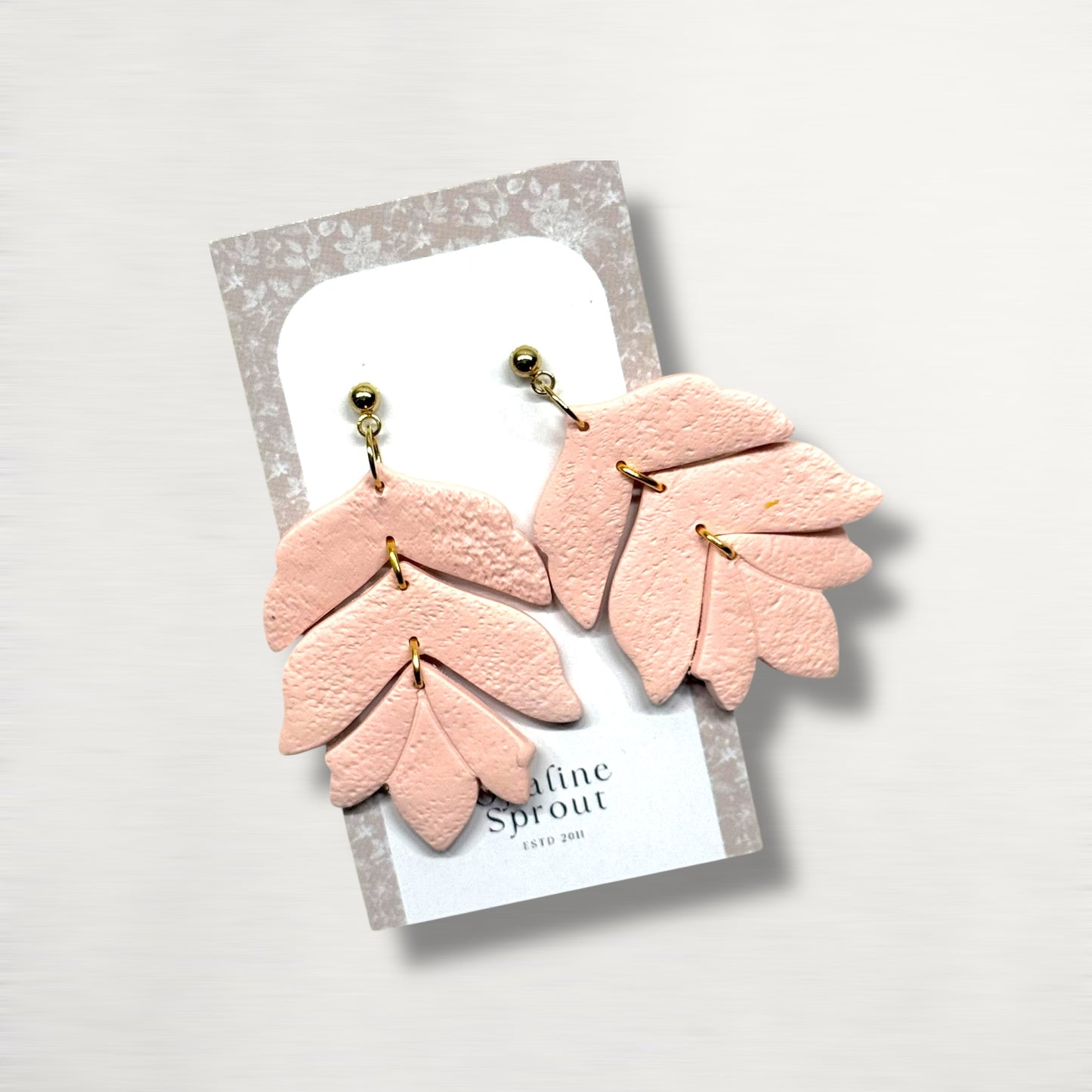 The Apex Drop Earrings – Soft Blush · Autumn Collection