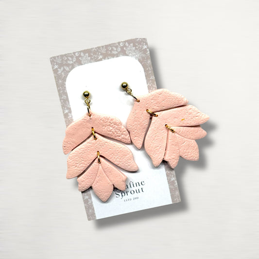 The Apex Drop Earrings – Soft Blush · Autumn Collection