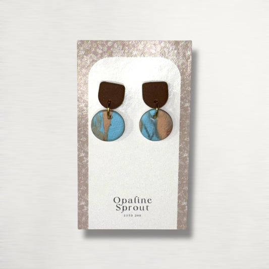 The Tandem Drop Earrings – Desert Jasper – Special Edition | Hypoallergenic 18K Gold-Plated – Handmade Jewelry