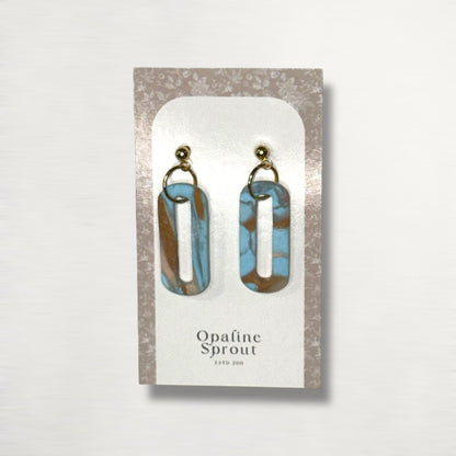 The Link Drop Earrings – Desert Jasper – Special Edition | Hypoallergenic 18K Gold-Plated – Handmade Jewelry