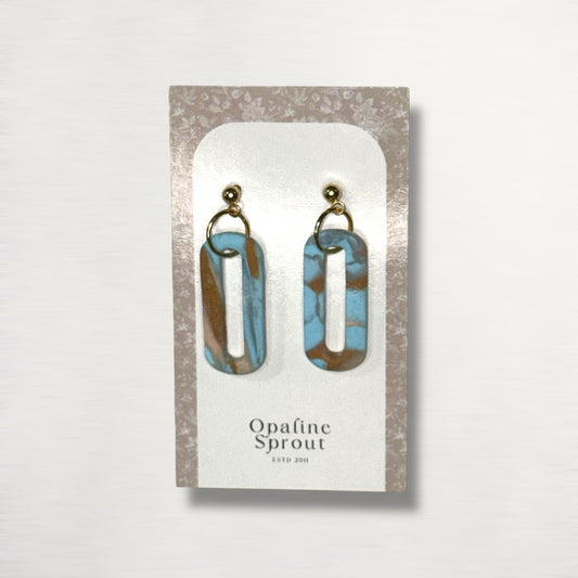 The Link Drop Earrings – Desert Jasper – Special Edition | Hypoallergenic 18K Gold-Plated – Handmade Jewelry