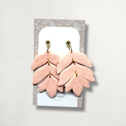 The Apex Drop Earrings – Soft Blush · Autumn Collection
