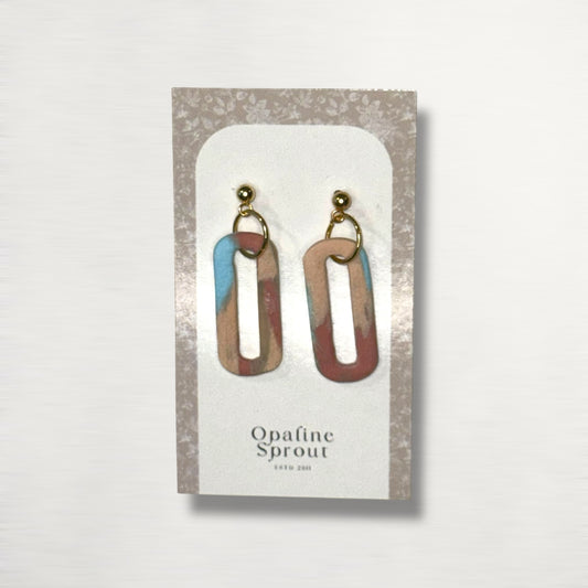 The Link Drop Earrings – Desert Jasper – Special Edition | Hypoallergenic 18K Gold-Plated – Handmade Jewelry