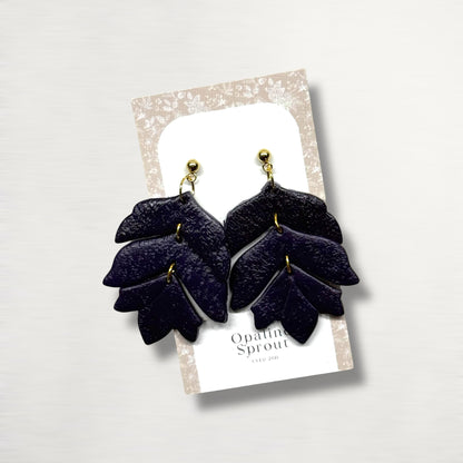 The Apex Drop Earrings – Plum · Autumn Collection